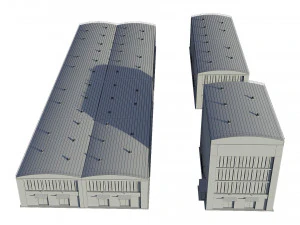industrial buildings model pack 3D Model