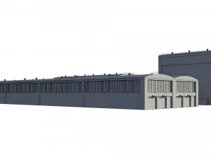 industrial buildings model pack 3D Model