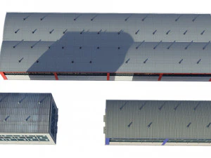 industrial buildings model pack 3D Model