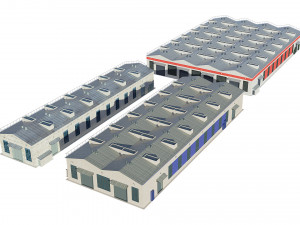 industrial buildings model pack 3D Model