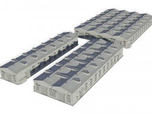 industrial buildings model pack 3D Model
