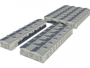 industrial buildings model pack 3D Model