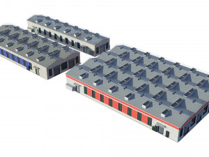 industrial buildings model pack 3D Model