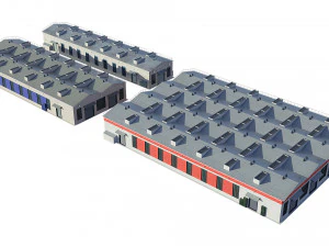 industrial buildings model pack 3D Model