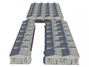 industrial buildings model pack 3D Model