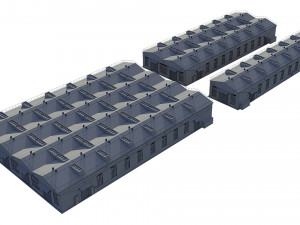 industrial buildings model pack 3D Model