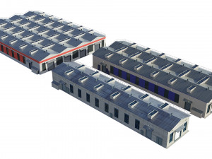 industrial buildings model pack 3D Model