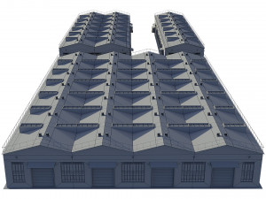 industrial buildings model pack 3D Model