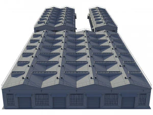 industrial buildings model pack 3D Model