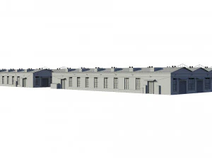 industrial buildings model pack 3D Model