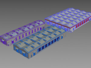 industrial buildings model pack 3D Model