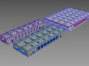 industrial buildings model pack 3D Model