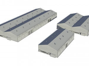 industrial buildings model pack 3D Модель