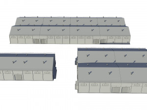 industrial buildings model pack 3D Модель