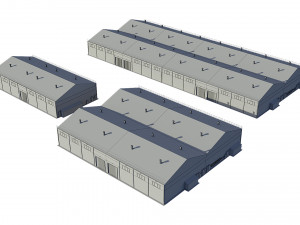 industrial buildings model pack 3D Модель