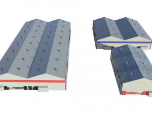 industrial buildings model pack 3D Модель