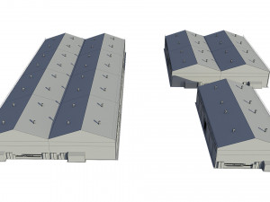 industrial buildings model pack 3D Модель