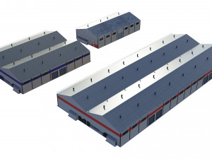 industrial buildings model pack 3D Модель