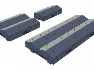 industrial buildings model pack 3D Модель