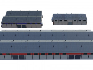 industrial buildings model pack 3D Модель