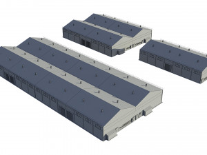 industrial buildings model pack 3D Модель