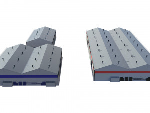 industrial buildings model pack 3D Модель