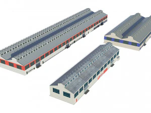 산업용 건물 모델 팩 3D 모델
