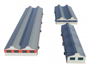 industrial buildings model pack 3Dモデル