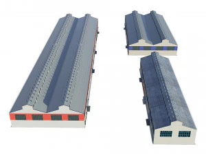 industrial buildings model pack 3D Model
