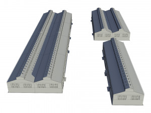 industrial buildings model pack 3Dモデル