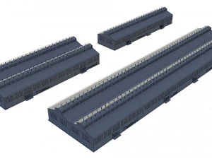 industrial buildings model pack 3D Model