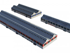 industrial buildings model pack 3Dモデル