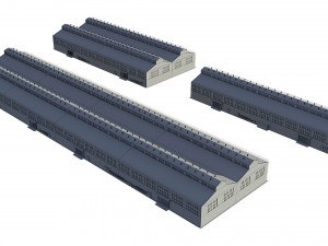 industrial buildings model pack 3Dモデル