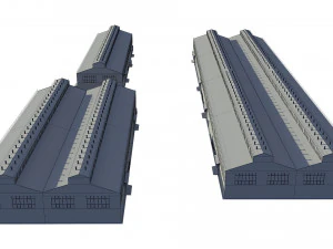 industrial buildings model pack 3D Model