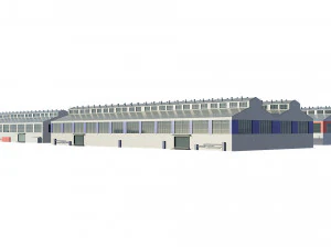 industrial buildings model pack 3D Model