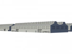 industrial buildings model pack 3D Model