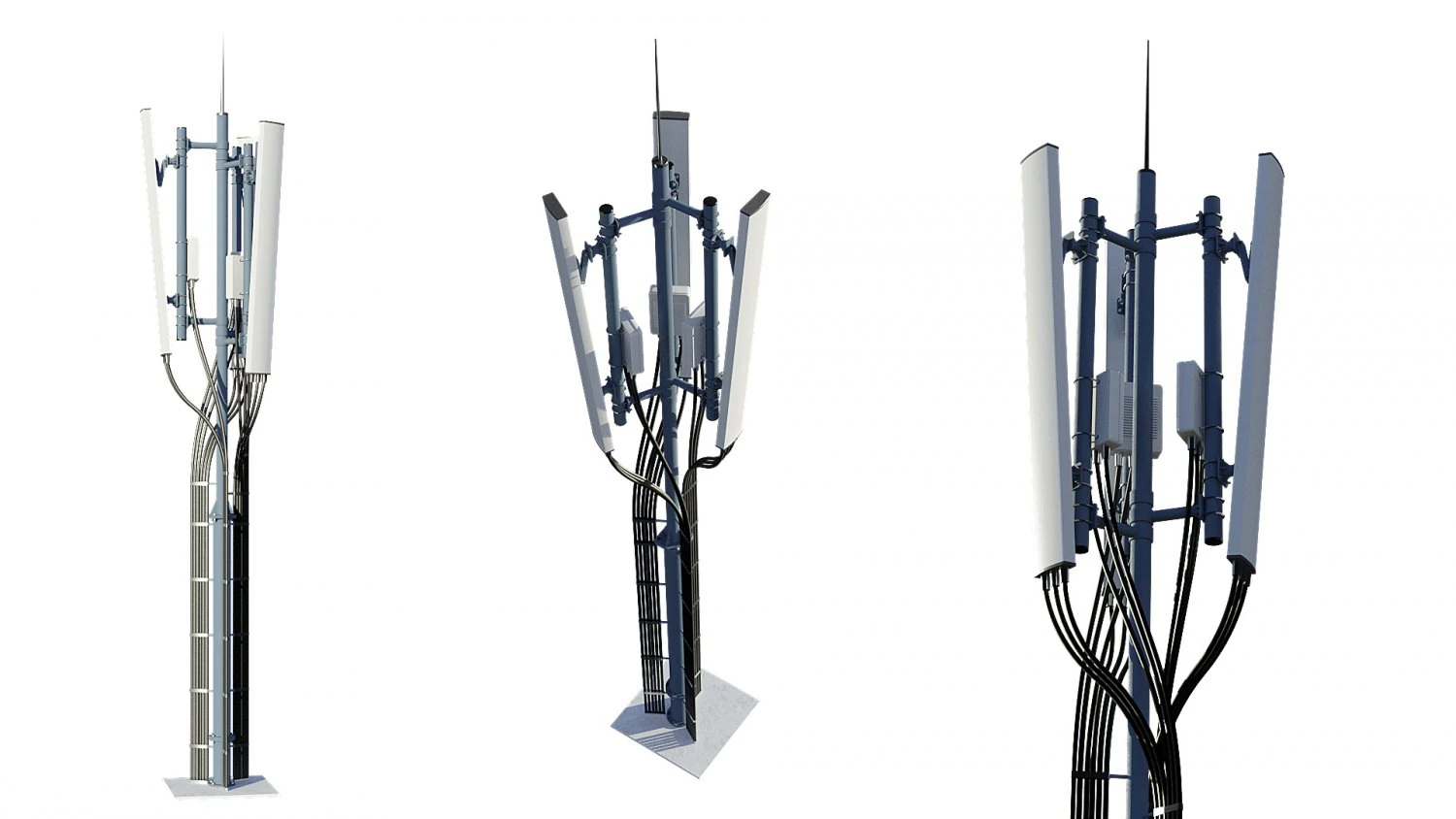 telecommunication tower 3D Model .c4d .max .obj .3ds .fbx .stl .blend 