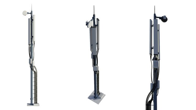 telecommunication tower 3D Model .c4d .max .obj .3ds .fbx .stl .blend 