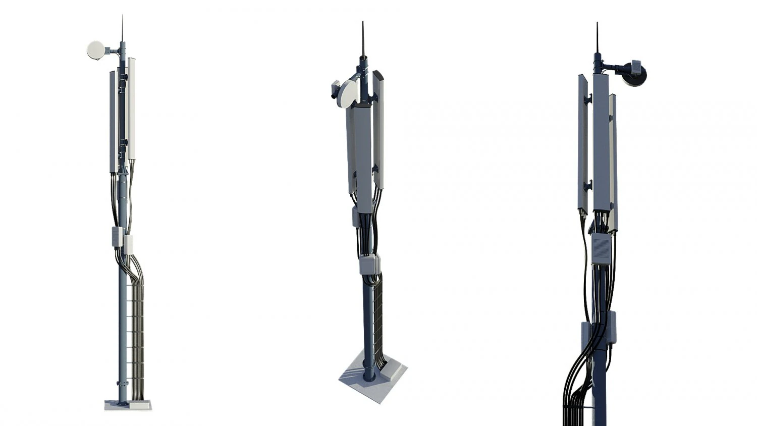 telecommunication tower 3D Model .c4d .max .obj .3ds .fbx .stl .blend 