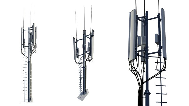 telecommunication tower Modelo 3D .c4d .max .obj .3ds .fbx .stl .blend 