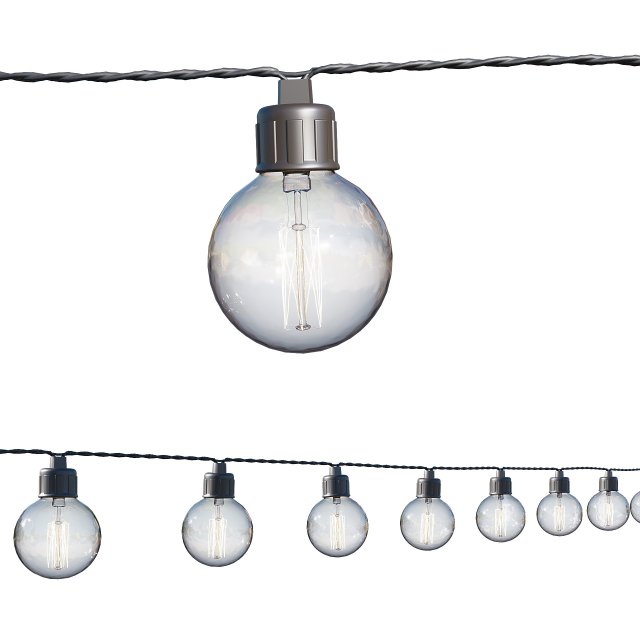 string lights edison lamps 3D-Modell .c4d .max .obj .3ds .fbx .stl .blend 
