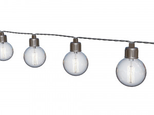 string lights edison lamps 3D-Modell