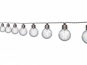 string lights edison lamps 3D-Modell