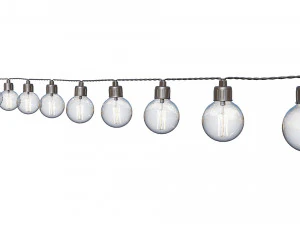 string lights edison lamps 3D Model