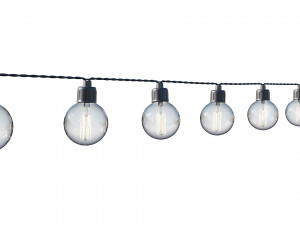 string lights edison lamps 3D-Modell