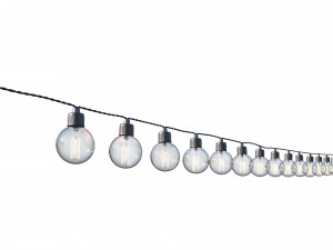 string lights edison lamps 3D-Modell
