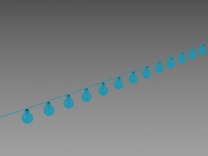 string lights edison lamps 3D-Modell