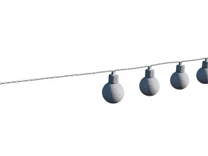 string lights edison lamps 3D Model