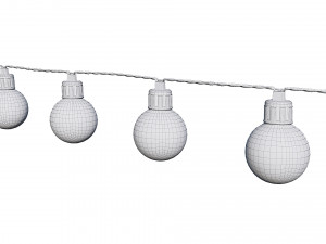string lights edison lamps 3D-Modell