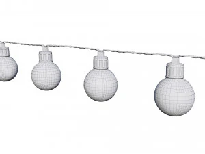 string lights edison lamps 3D Model